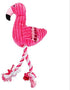 Dog Plush Toys, Cute Flamingo Durable Squeaky Teething Toys for Puppies, Interactive Stuffed Chew Toys for Dogs