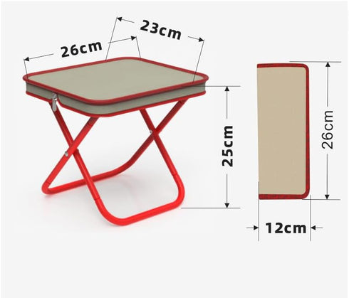 GRUKFE 13 Inch 265 LBS Portable Stool, Small Folding Stool for Adults, Ultralight Black Camping Stools for Hiking