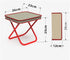GRUKFE 13 Inch 265 LBS Portable Stool, Small Folding Stool for Adults, Ultralight Black Camping Stools for Hiking