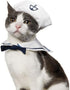 Dogs Kingdom Cat Dog Sailor Costume Set, Navy Tie Hat, White, One Size