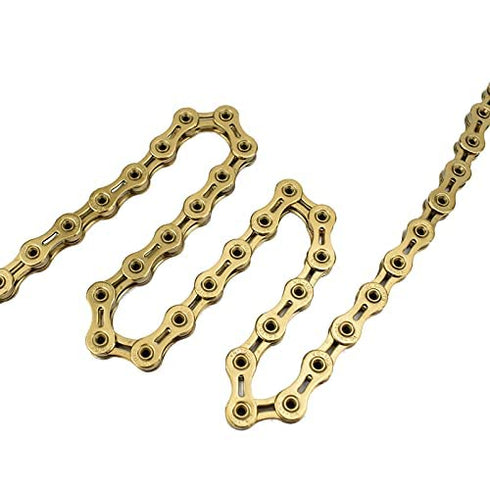 VG SPORTS 6/7/8/9/10/11 Speed Bike Chains, Lightweight Titanium Bicycle Chains for Road Bike/MTB/BMX, 116 Links