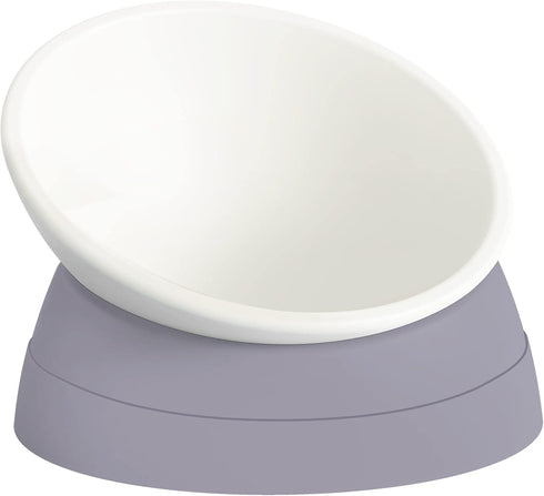 Adjustable Elevated Cat Food Bowls, Anti-Slip and Anti-Noise Raised Cat Dish Protecting Pet’s Spine, Thickened Plastic