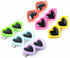 20Pcs Dog Hair Clips - Heart Sunglass Pet Hair Bows, Multicolor Alligator Hairpins for Small Animals