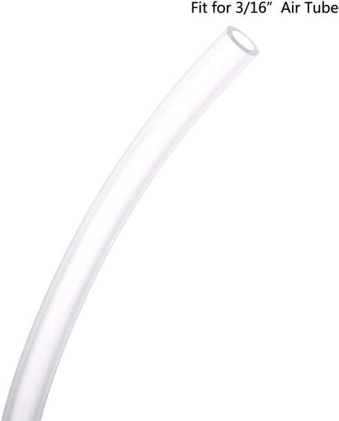 ALEGI Standard 3/16" Flexible Airline Tubing with Connectors for Aquariums, Terrariums, Hydroponics, 100 Feet
