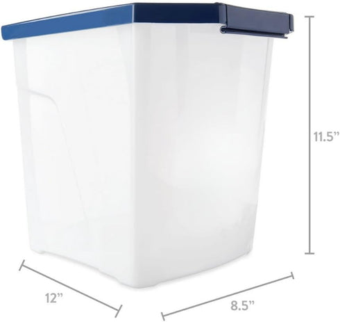 10 Medium Dog Food Storage Container, Pound Capacity Plastic Storage Bin with Secure Lid for Dry Dog Food, Indoor
