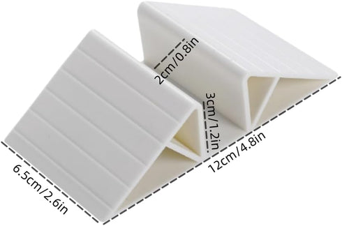 6 Piece pet gate Fence Support feet Plastic Triangular Isolation Fence Reinforcement Accessories Support Feet for Dog Gate Freestanding Pet Gate Stable Stand (White)