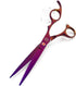 7.0" Set, 4-pieces Moontay Professional Dog Grooming Scissors Straight, Upward Curved, Downward Curved