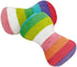 2 Pcs Colourful Dog Plush Vocal Toy - Rainbow Bone-Shape Chewing Toy, Adorable Quality Pet Supplies for Playing