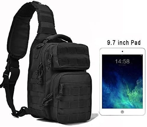 REEBOW GEAR Tactical Sling Bag Pack, Military Rover Shoulder Sling Backpack, Small Tan Everyday Carry Bag
