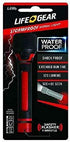 Life Gear Waterproof Signal Light with Rubberized Grip - Red Safety Light & Emergency Whistle