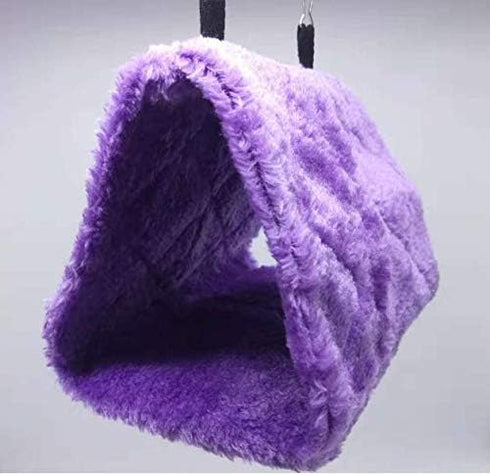 2 Pack Warm Bird Nest House Bed Hanging Hammock Toy for Pet Parrot, Parakeet, Cockatiel, Conure, Cockatoo (Purple)