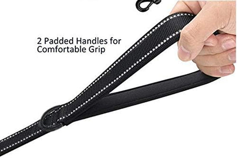 Heavy Duty Dog Leash with 2 Handles, Padded Traffic Handle for Extra Control, 6ft Long for Medium to Large Dogs