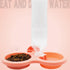 Double Dog Bowls, Dual Pets Hanging Pet Bowl for Food and Water Feeder, Plastic for Small Medium Dogs Cats