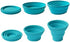 Silicone Collapsible Bowl Cup Set - 3-Piece with Spork for Outdoor Camping, Hiking, Travel