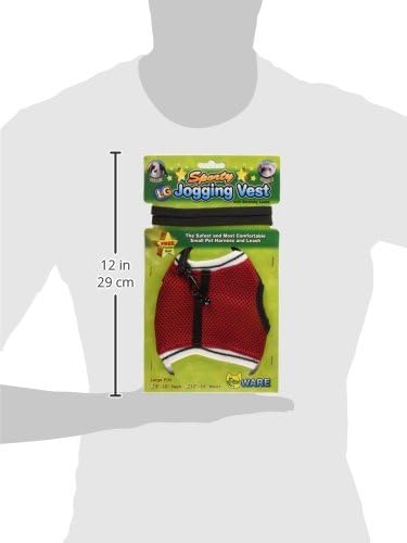 Ware Manufacturing Nylon Walk-N-Vest Pet Harness and Leash for Small Pets, Large, Colors May Vary