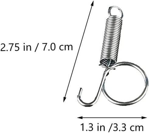 10PCS Metal Finger Spring Latch Hook for Fixing Pet Cage Door for Rabbit Cages, Bunnies, Hamsters