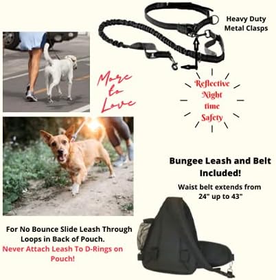 Dog Treat Pouches for Training, Hands-Free Leash & Training Bag with Treat Pouch, Poop Bag Holder, Squeaker