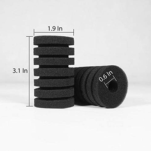 UPETTOOLS Aquarium Biochemical Sponge Filter, Ultra Quiet Air Pump Bio Sponge Fish Tank Foam Filter with Media Balls