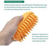 Pet Silicone Shampoo Brush for Medium Large Dogs and Cats, Anti-skid Rubber Grooming Shower Bath Brush (Pink)