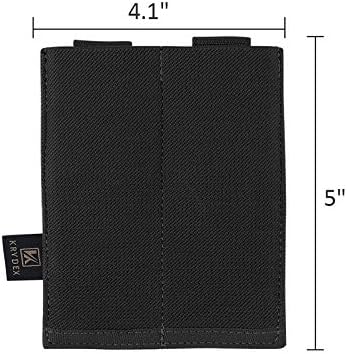 KRYDEX Molle Double Pistol Mag Pouch, Speed Magazine Holder for 9mm .45 .40