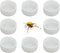 8 Pcs Mini Dish Water Bowl for Tarantula Spider, Scorpion, Cricket, Snail, Manti, Millipede, Tiny Bugs (White)