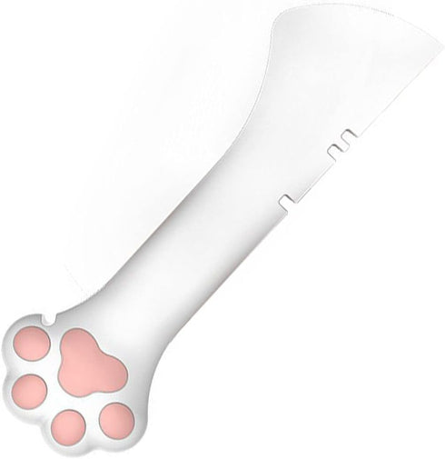 Cat Jar Opener - Comfortable Multifunction Cat Design Canned Spoon for Pet Food Supplies (White)