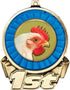 3-Inch Gold Chicken Medals for First Place Awards