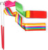 HUIANER Dance Ribbons Streamers, Rhythmic Gymnastic Ribbon Wands for Children Art Dances, 2 Pieces