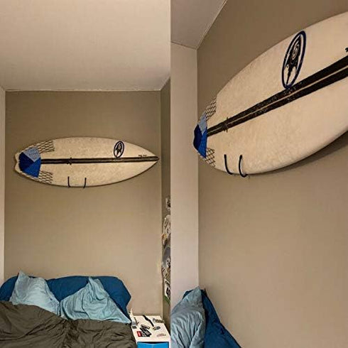 Pmsanzay Surfboard Wall Mount Rack for Ski and Snowboard Storage, Wakeboard Wall Rack Display Holder