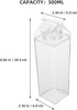 4pcs 500ml Toddmomy Reusable Milk Carton Water Bottles Plastic Portable Carton Shaped Juice Containers for Travel