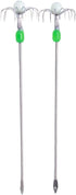 Whoasyst 2Pcs Luminously Squid Live Shrimp Hook Stainless Steel Umbrellas Fishing Cuttlefish Sleeve Squid Jigs Baits