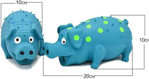 Squeaky Pig Dog Toys, 2 Pack Grunting Oinking Toy for Small Medium Large Dogs, Grunting Sound Play Dog Toy
