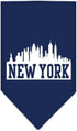 New York Skyline Screen Print Bandana, Large, Bright Pink, Mirage Pet Products