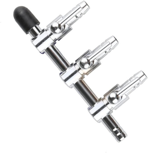 Aquarium Fish Tank Air Flow Control Pump, 3 Way Inline Manifold Tubing Splitter Valve, 4-Pack
