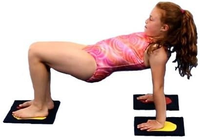 Tumbl Trak Girl's Gymnast Hands and Feet Placement Mat - 5-Piece Set for Training