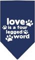 Mirage Pet Products Love is a 4 Leg Word Bandana for Pets, Small, Lime Green, Screen Print