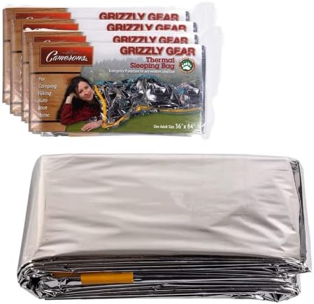 Premium Emergency Thermal Sleeping Bags | Weatherproof Mylar Disaster Survival Bivouac | 7 ft x 3 ft Compact