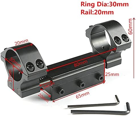 Scope Mount 1 inch/30mm Dual Ring High Profile Picatinny Rail with Recoil Compensation