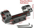 Scope Mount 1 inch/30mm Dual Ring High Profile Picatinny Rail with Recoil Compensation