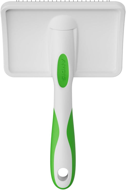 Andis 68540 Self-Cleaning Animal Slicker Brush, Large Size Reduces Shedding by Up to 90%