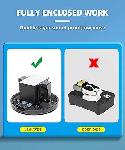 Aquarium Air Pump Dual Outlets, Ultra Quiet 20-600 Gallons, 5W Silent Water Oxygen Aerator Pump