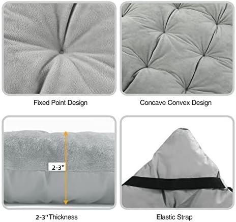 REDCAMP Extra Thick Folding Cot Pads for Sleeping, Soft Comfortable Velvet & Corduroy Camping Mattress Pad