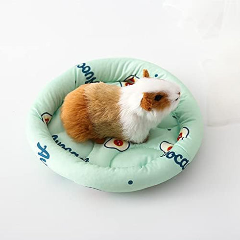 TIANQUXNGI Summer Chinchilla Guinea Pig Bed Round Cushion Sleep Pad Cool Mat for Squirrel Bunny Golden Bear Sugar