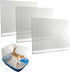 3 Pack Large Size Cat Litter Box Pee Shields - Easy Cleaning Frosted High Side Splash Guard for Open Top Litter Pan