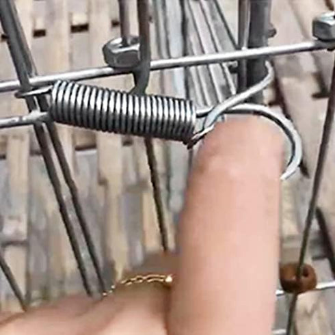 Pssopp Cage Door Spring, 20PCS Multifunctional Spring for Locking Rabbits, Chicken, Bird Cages, Large Spring Door Hook