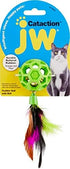 JW Pet Cataction Feather Ball with Bell, Cat Toy, Green, 1 Count
