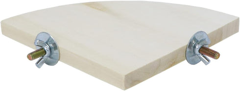 Wontee Bird Perch Stand, 2 Pack Wooden Platform Corner Ledge for Budgies, Cockatiels, Conures, 5.1"x5.1"