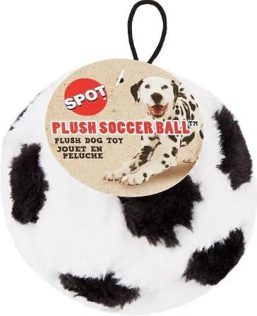 SPOT 4-1/2-Inch Ethical Plush Soccer Ball Dog Toy