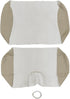 Golf Cart Front Seat Cover Set - Staple On for E-Z-Go TXT Golf Cart, Microfiber Leather in Beige