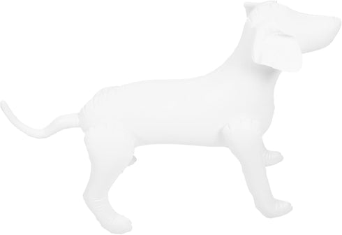 Mobestech Pet Clothing Model Dog Mannequin Display Stand, Inflatable Dog Model for Clothing Rack, White PVC